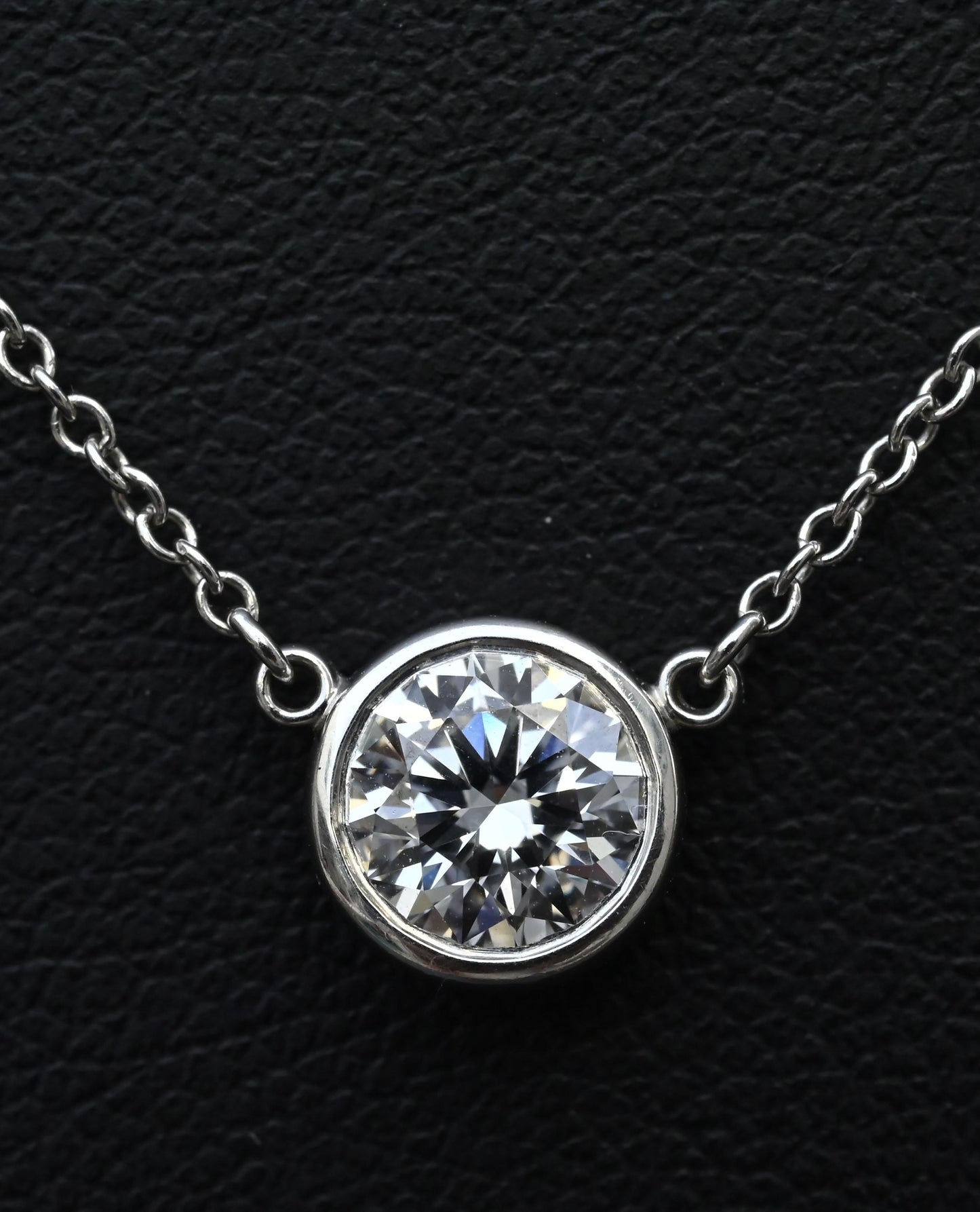 Tiffany & Co. .59ct F VVS2 Diamonds By The Yard Necklace Platinum Serialized