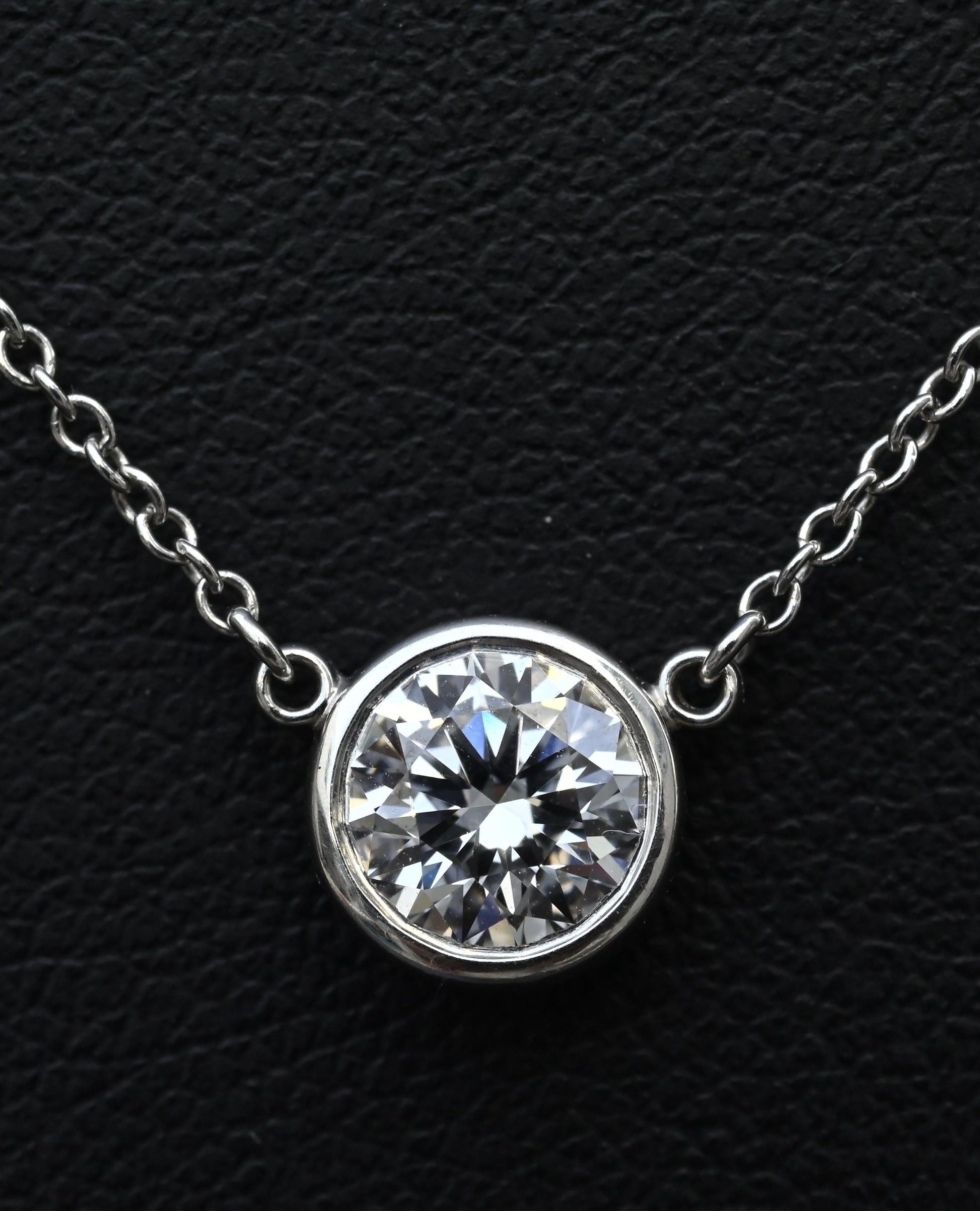 Tiffany & Co. .59ct F VVS2 Diamonds By The Yard Necklace Platinum Serialized