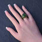 Exquisite 7.12ct Emerald & Diamond Cabochon Ring GIA Certified 18K Yellow Gold