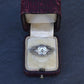 GIA Certified 0.66ct Old European Cut Diamond Art Deco Platinum Engagement Ring