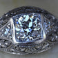 GIA Certified 0.66ct Old European Cut Diamond Art Deco Platinum Engagement Ring