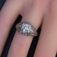 GIA Certified 0.66ct Old European Cut Diamond Art Deco Platinum Engagement Ring