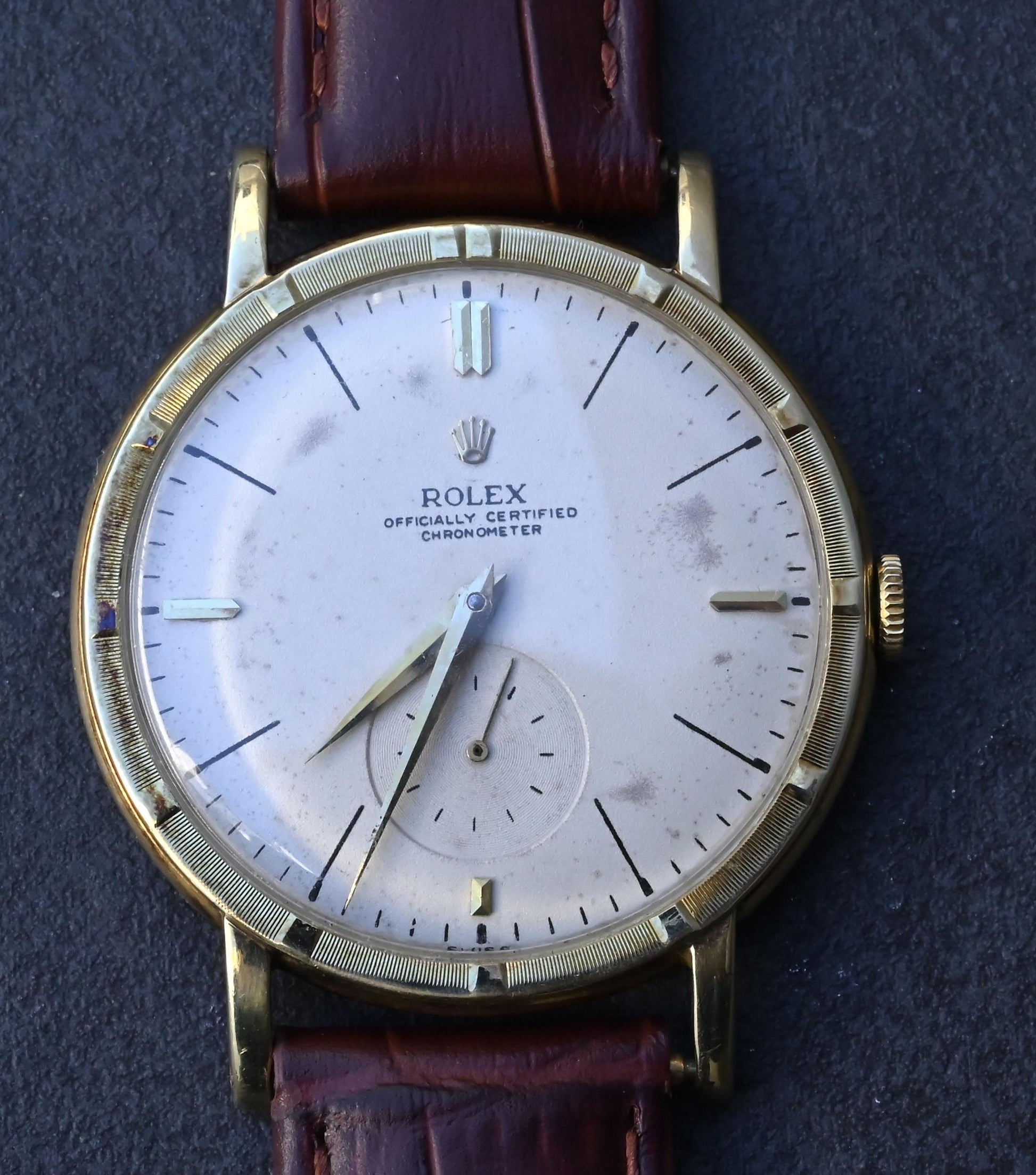 Rare Rolex Ref. 4325 Solid 14K Gold Men's Watch - 35mm - Recently Serviced
