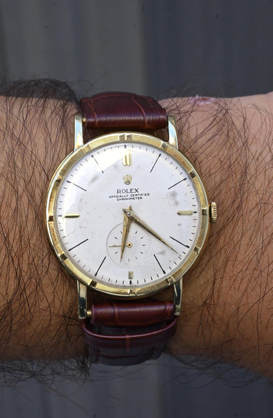 Rare Rolex Ref. 4325 Solid 14K Gold Men's Watch - 35mm - Recently Serviced