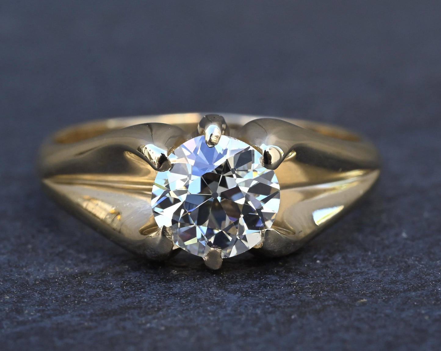 GIA Certified Art Deco Period 1.70 Carat Old Euro Solitaire Engagement Ring VS1