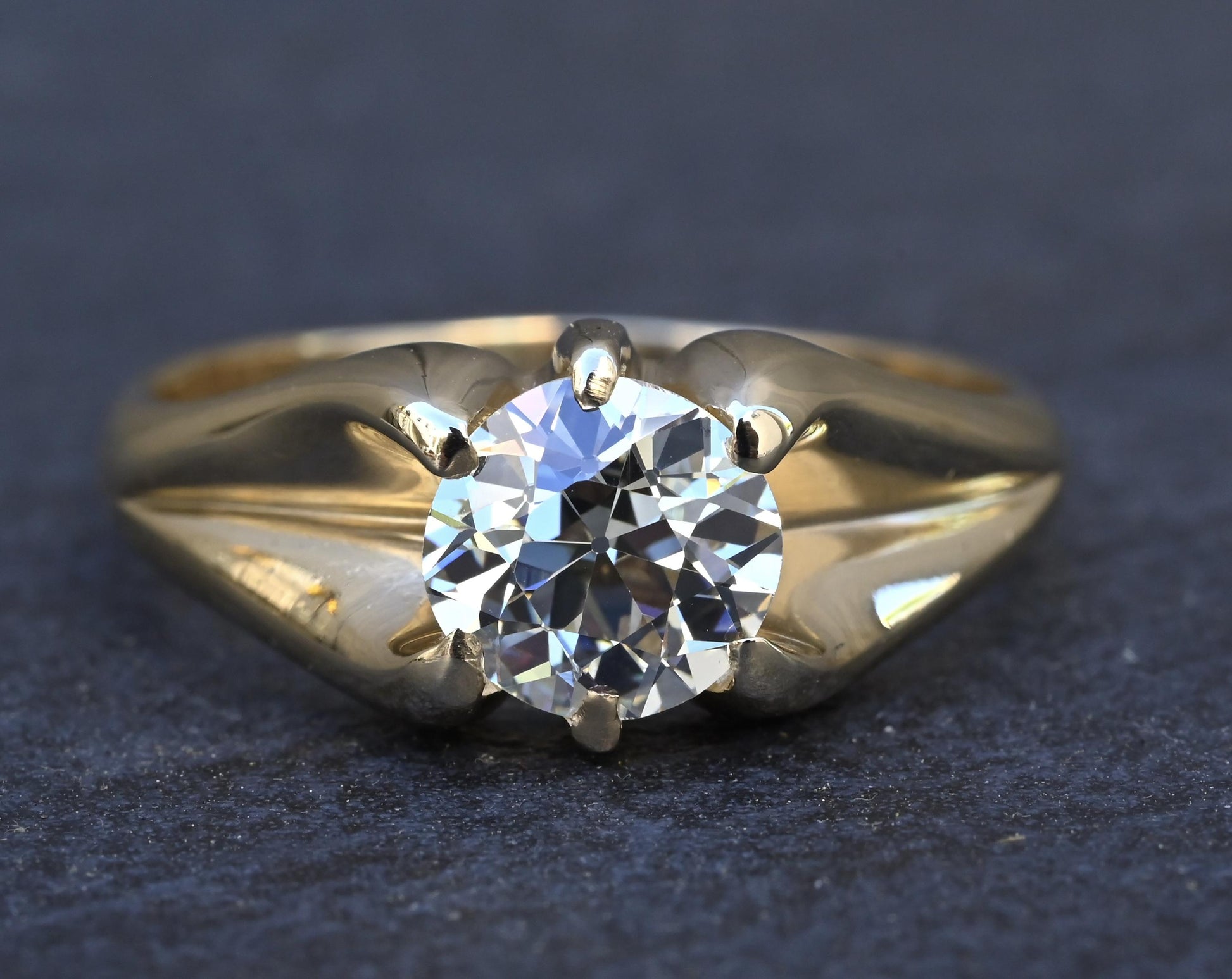 GIA Certified Art Deco Period 1.70 Carat Old Euro Solitaire Engagement Ring VS1