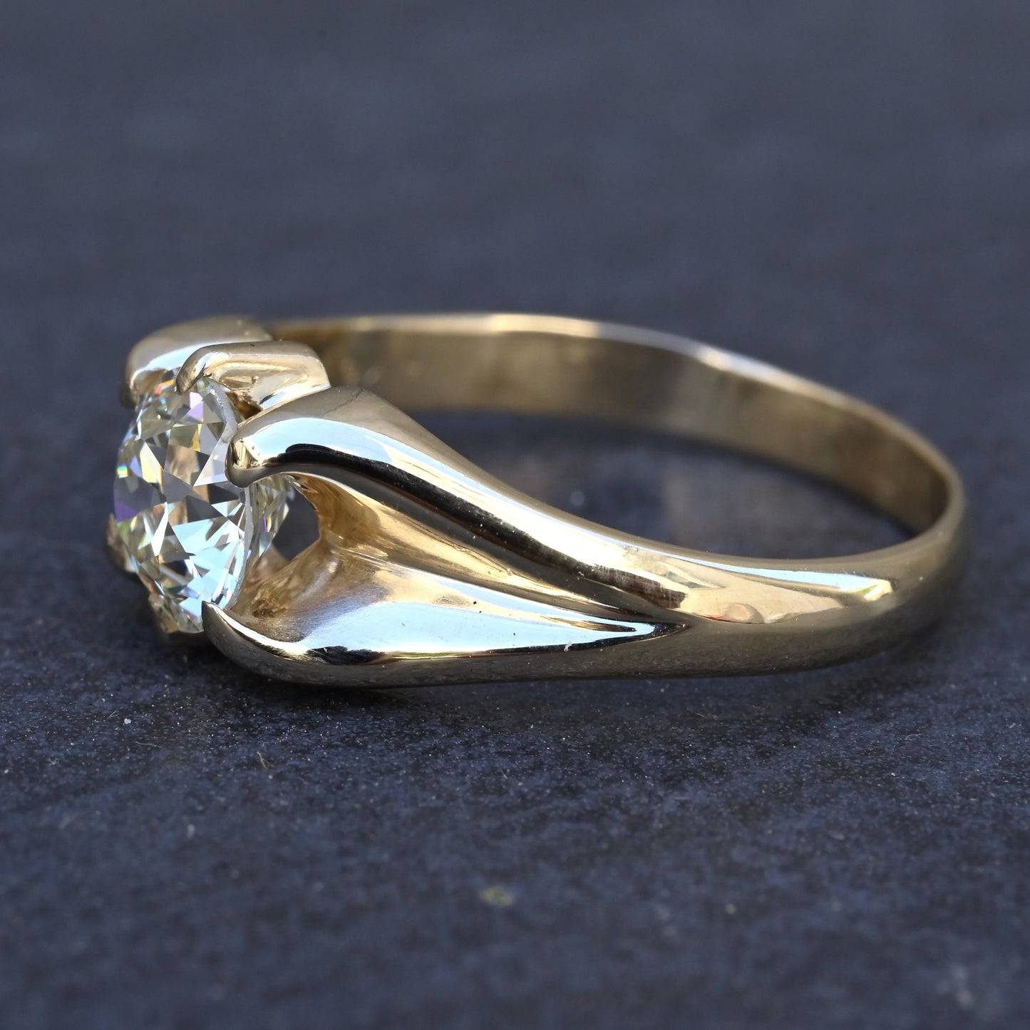 GIA Certified Art Deco Period 1.70 Carat Old Euro Solitaire Engagement Ring VS1