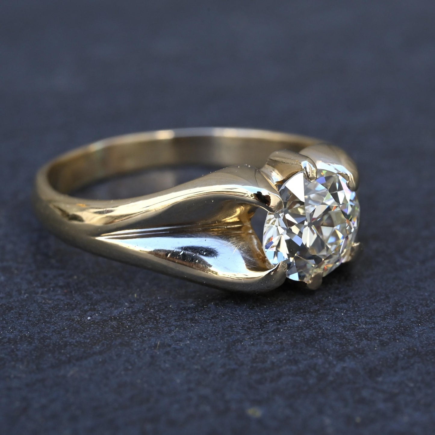 GIA Certified Art Deco Period 1.70 Carat Old Euro Solitaire Engagement Ring VS1