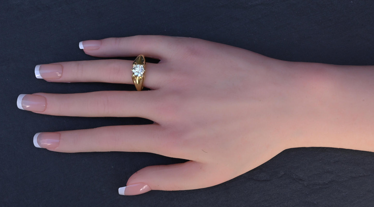 GIA Certified Art Deco Period 1.70 Carat Old Euro Solitaire Engagement Ring VS1