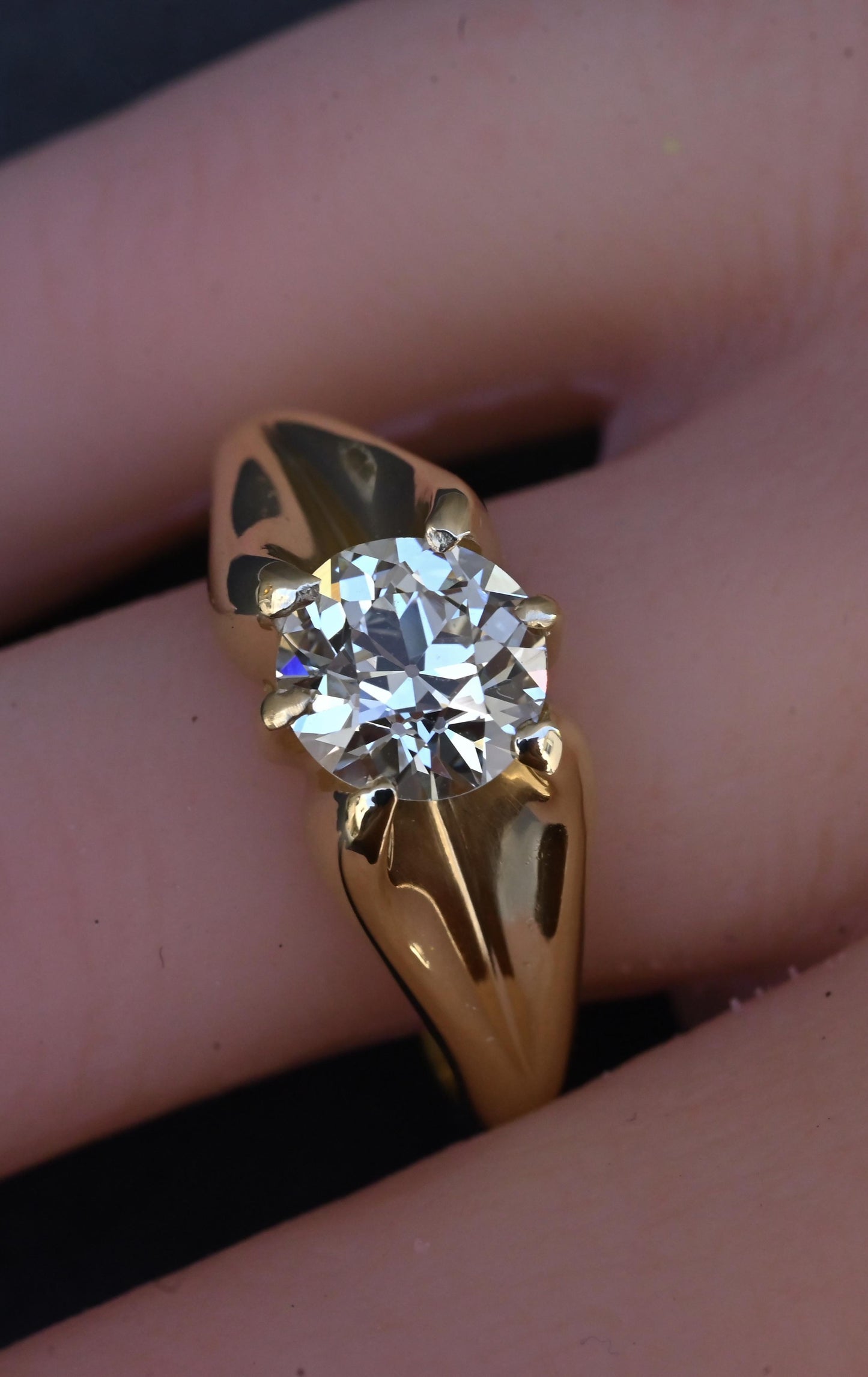 GIA Certified Art Deco Period 1.70 Carat Old Euro Solitaire Engagement Ring VS1