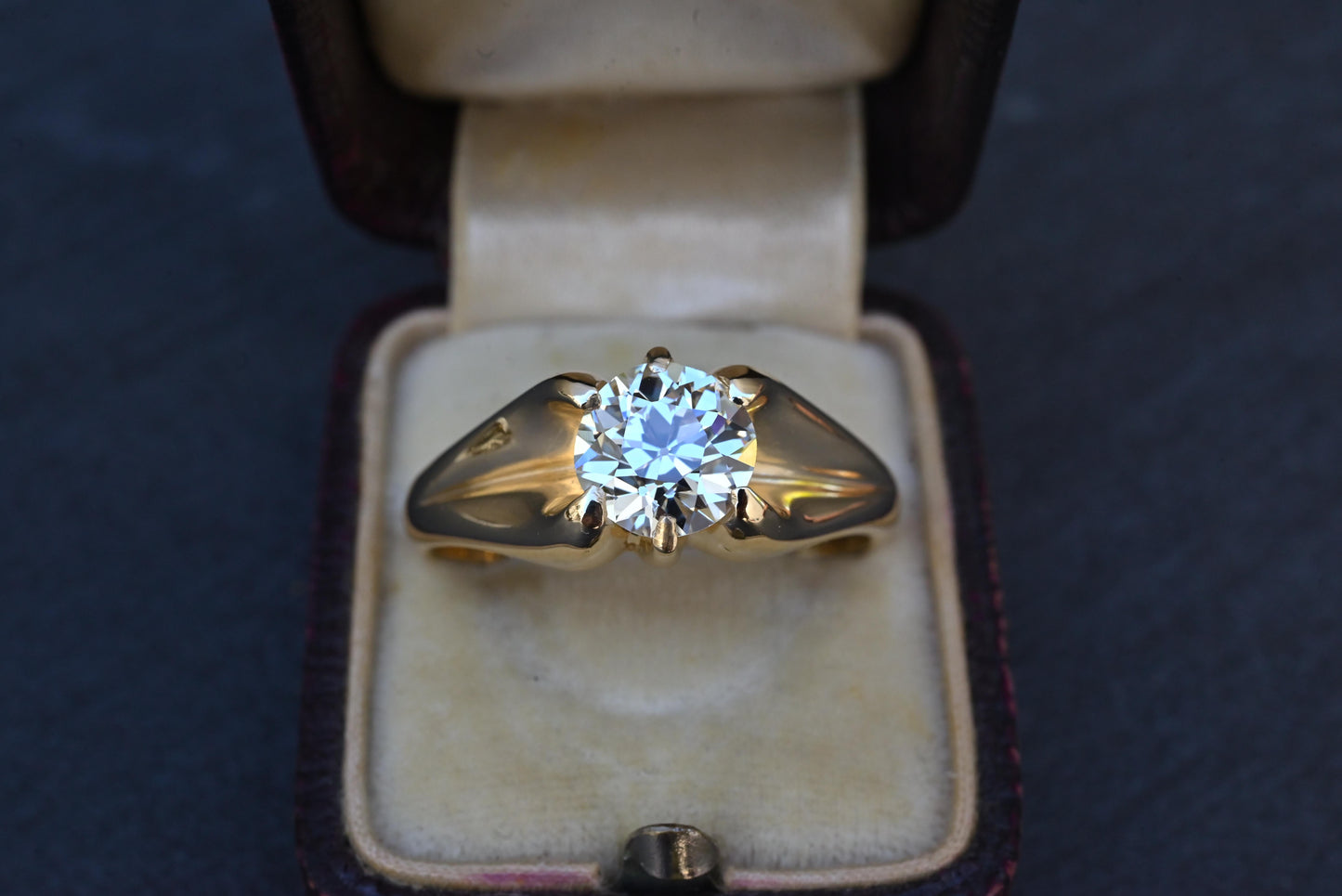 GIA Certified Art Deco Period 1.70 Carat Old Euro Solitaire Engagement Ring VS1