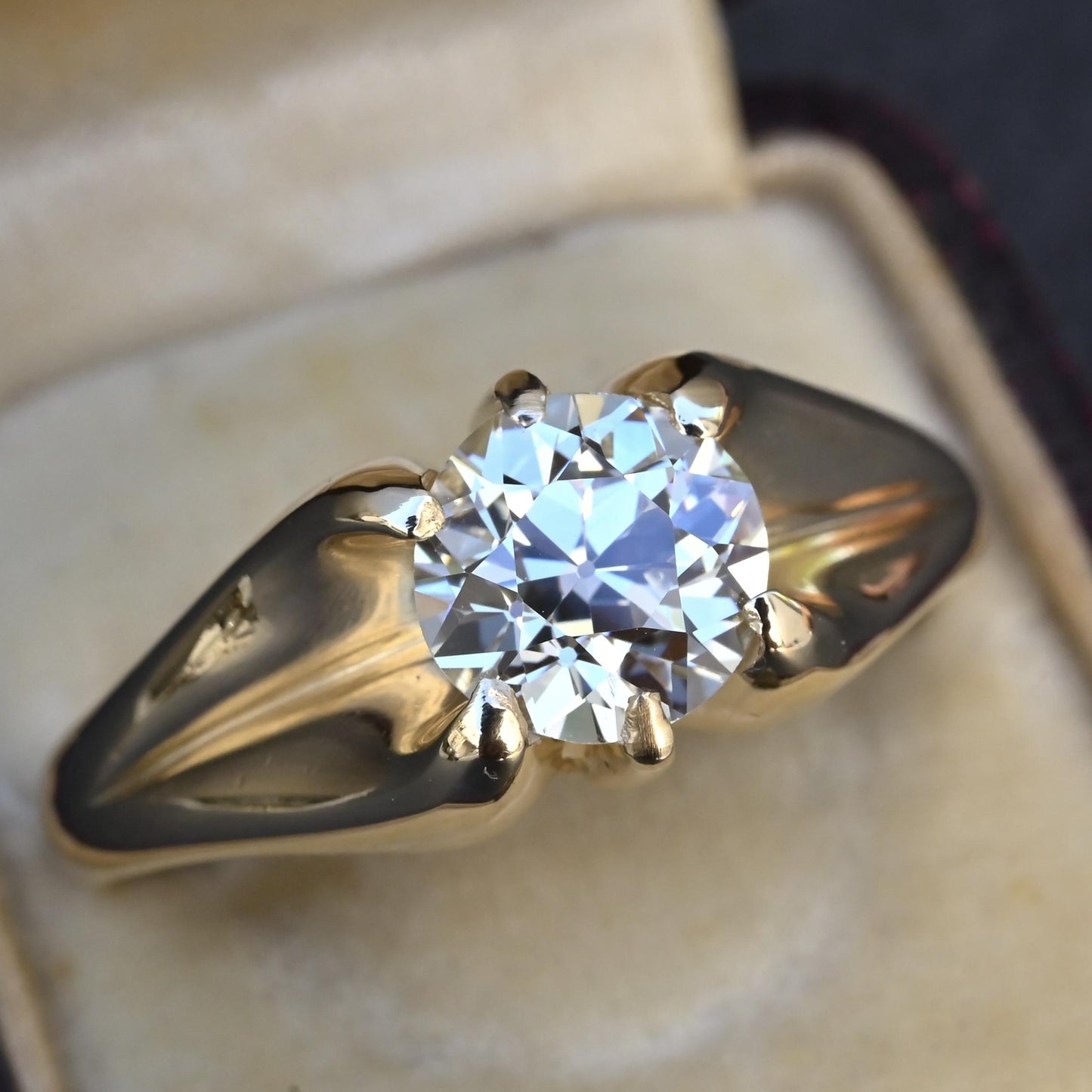 GIA Certified Art Deco Period 1.70 Carat Old Euro Solitaire Engagement Ring VS1