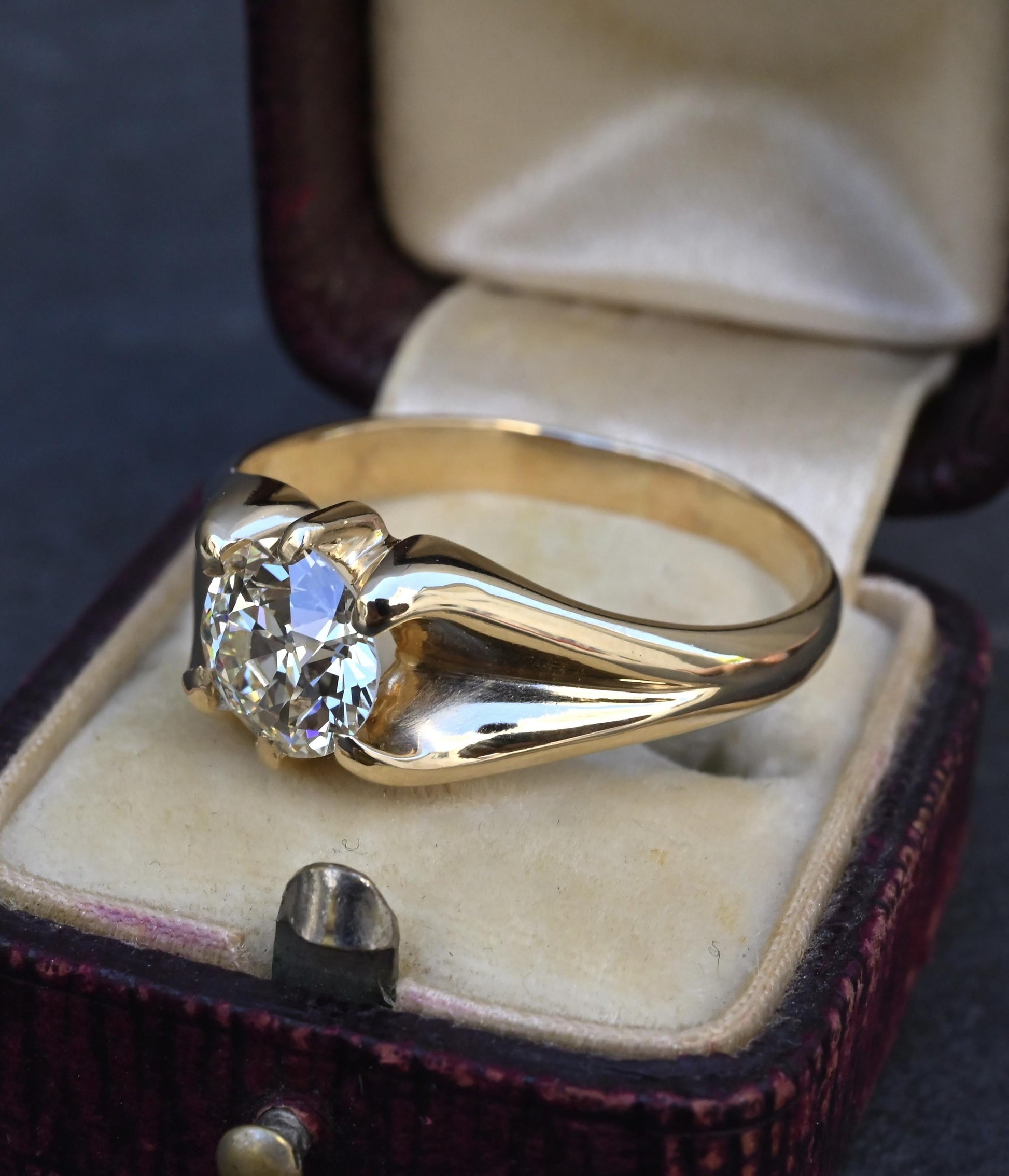 GIA Certified Art Deco Period 1.70 Carat Old Euro Solitaire Engagement Ring VS1