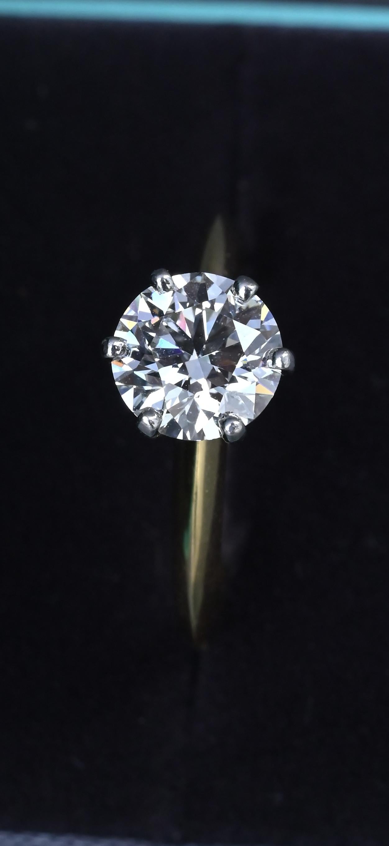 Tiffany & Co. 1.23ct Round Brilliant Diamond Engagement Ring VS1 With Paperwork