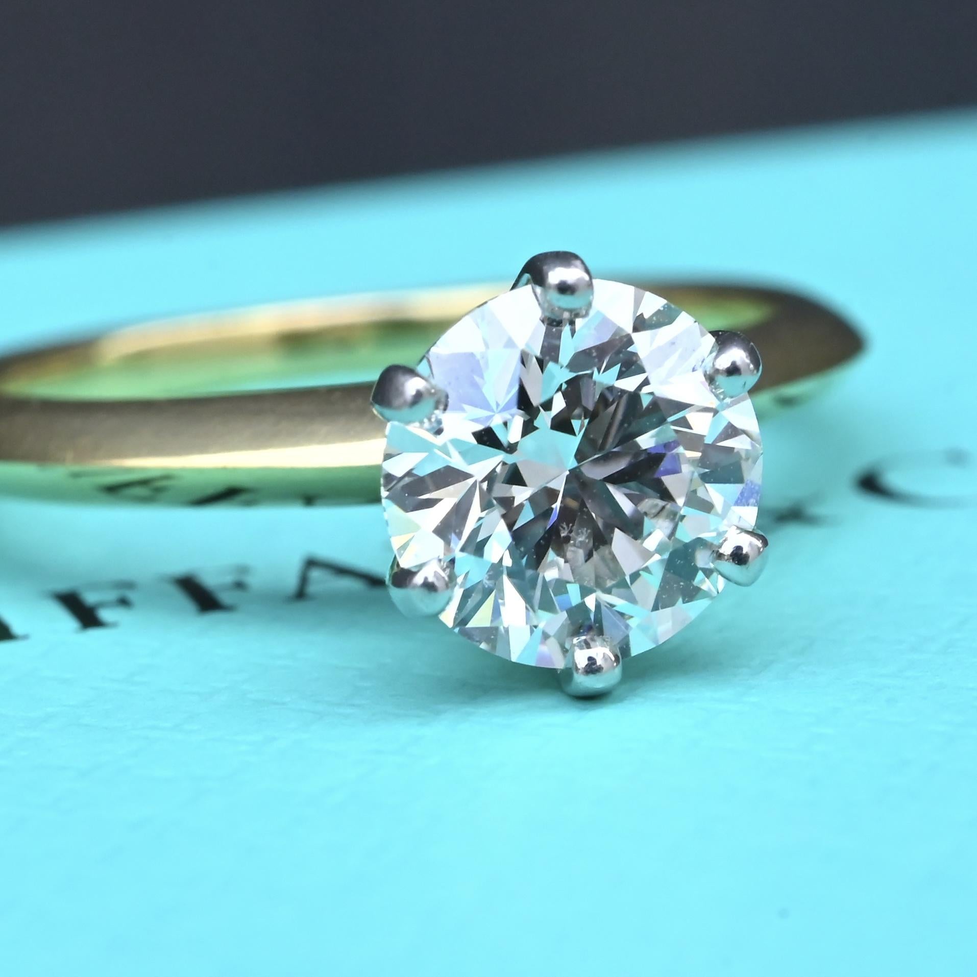 Tiffany & Co. 1.23ct Round Brilliant Diamond Engagement Ring VS1 With Paperwork