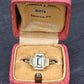 GIA 2.50 Ct L VVS2 Emerald Cut Diamond Three Stone Ring Platinum 18K Gold 6.5