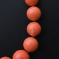 132g Natural Momo Coral Necklace 16.8-10mm Graduated Round Beads 14K Gold Clasp
