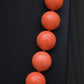132g Natural Momo Coral Necklace 16.8-10mm Graduated Round Beads 14K Gold Clasp
