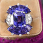 GIA Certified Platinum Art Deco Style Color-Changing Sapphire No Heat Sri Lanka