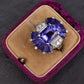GIA Certified Platinum Art Deco Style Color-Changing Sapphire No Heat Sri Lanka