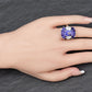 GIA Certified Platinum Art Deco Style Color-Changing Sapphire No Heat Sri Lanka