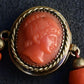 Fantastic Antique Coral Necklace Diamond Etched 101 Grams With Cameo