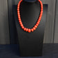 Fantastic Antique Coral Necklace Diamond Etched 101 Grams With Cameo