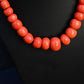 Fantastic Antique Coral Necklace Diamond Etched 101 Grams With Cameo