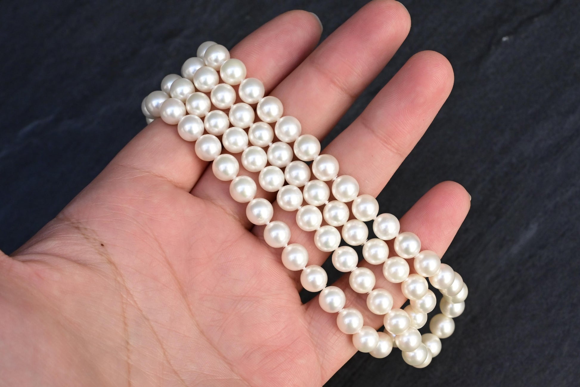 Super Rare Mikimoto Natural Cultured Pearls 55.41 Grams With Certificate