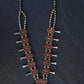 Vintage Navajo Sterling Silver Squash Blossom Necklace with Coral & Turquoise