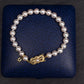 Mikimoto 18K Yellow Gold Akoya Pearl Bracelet Full Set– 6.5mm Pearls, 7 1/2”