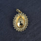 IGI Certified 2.45 CT Natural Opal & Diamond Halo Pendant in 18K Yellow Gold