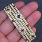 Important Heavy French 18K Gold Diamond & Ruby Bracelet 10 Carats