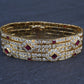 Important Heavy French 18K Gold Diamond & Ruby Bracelet 10 Carats