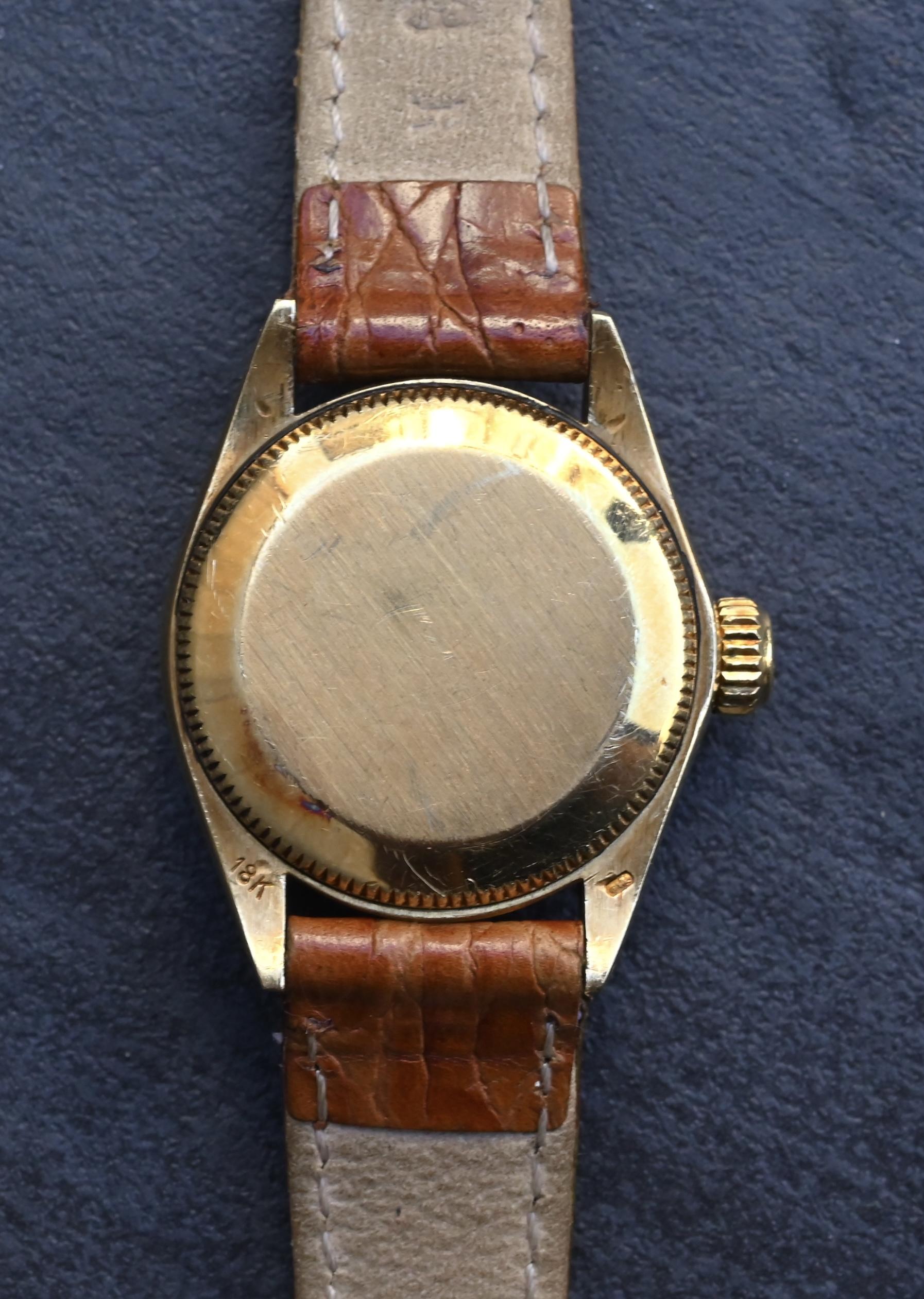 Vintage Ladies Rolex Oyster Perpetual 26mm 18k Yellow Gold Ref. 6718