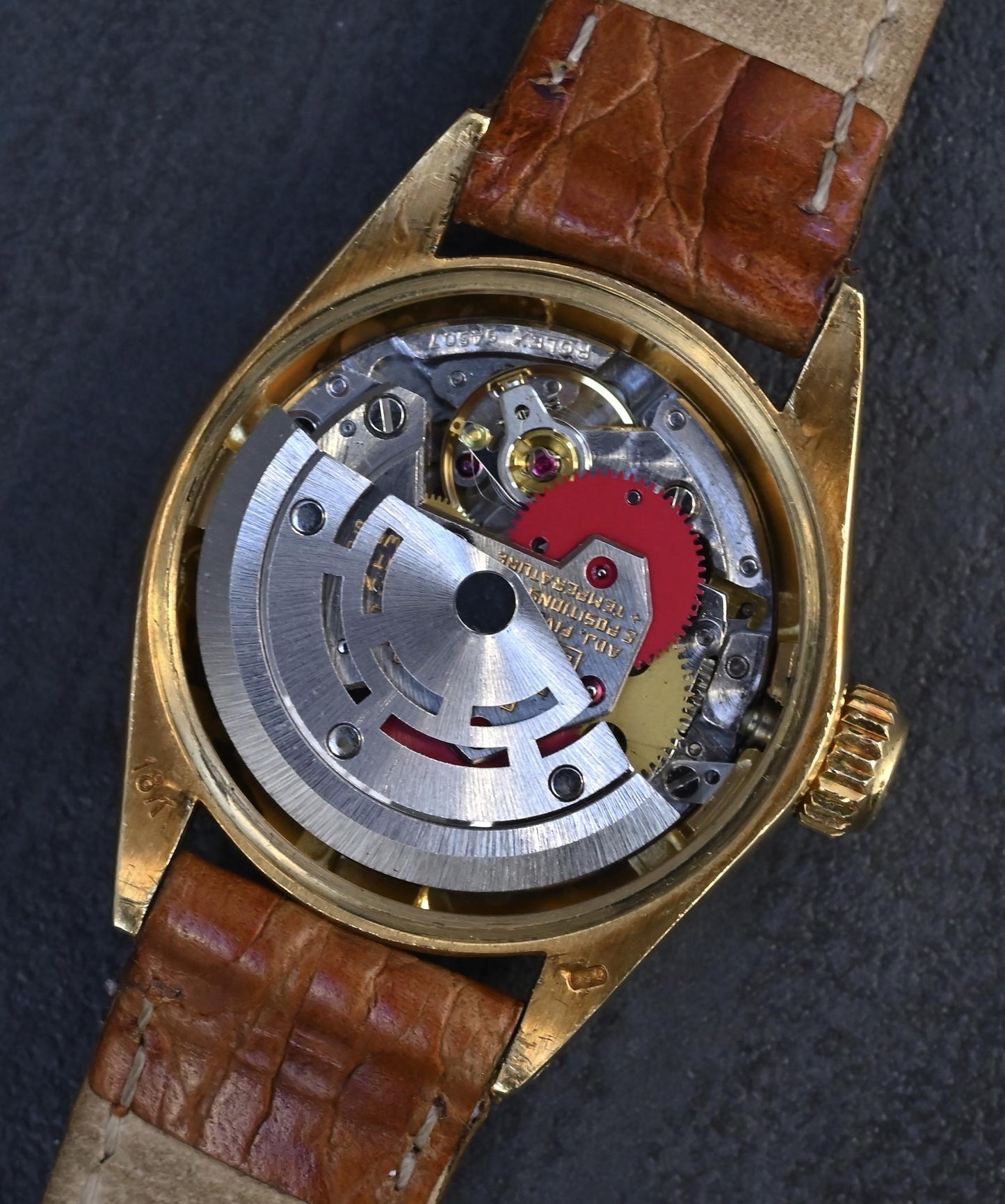 Vintage Ladies Rolex Oyster Perpetual 26mm 18k Yellow Gold Ref. 6718
