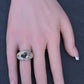 Amazing French Vintage 18K Gold Ring 3.85 Carats of Diamonds & Sapphire IGI Cert