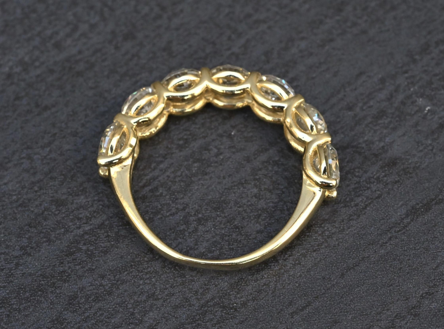 IGI Certified 3.30 CTW 7 Natural Diamond Wedding Band 14K Yellow Gold Size 6.5