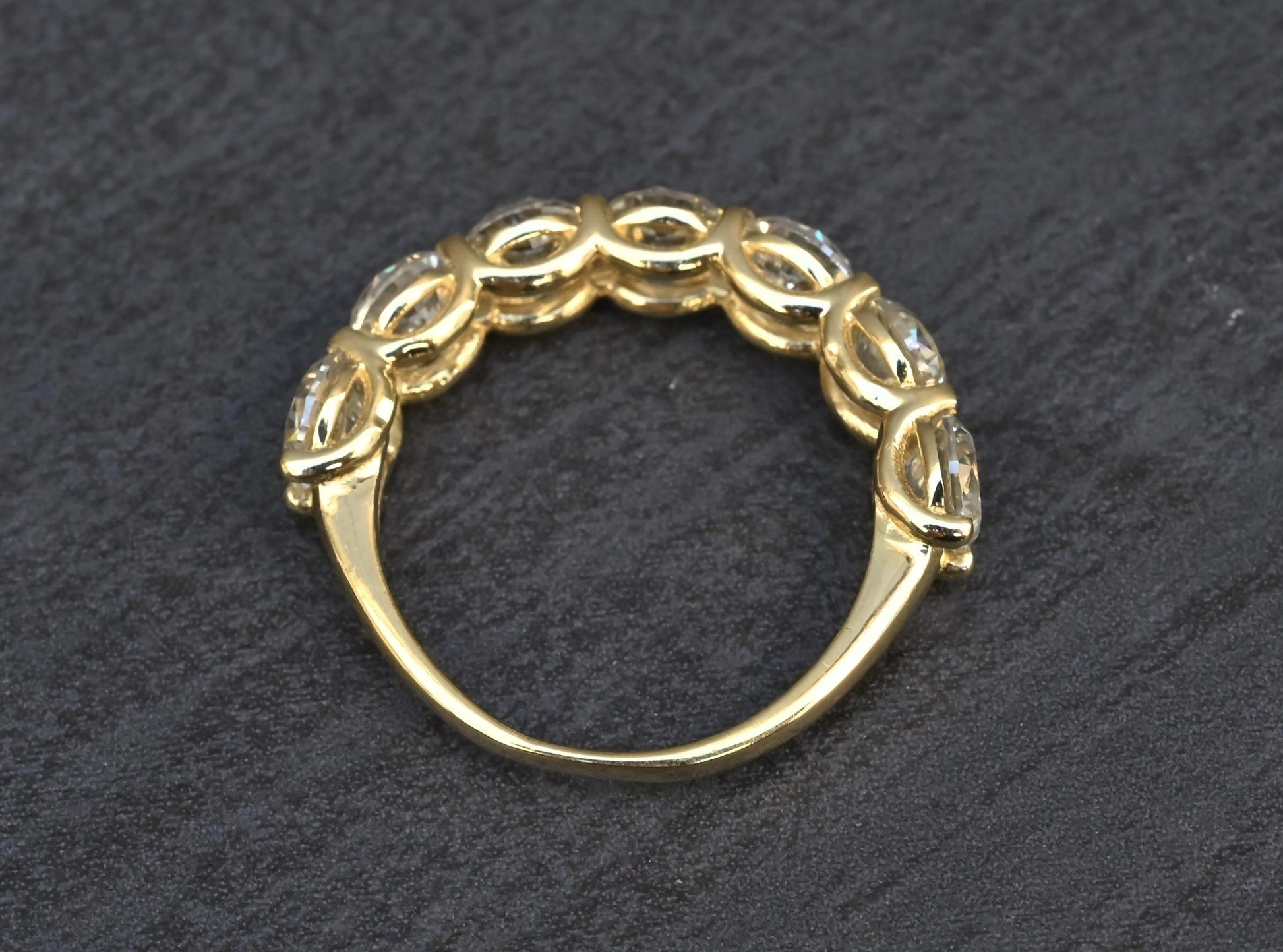 IGI Certified 3.30 CTW 7 Natural Diamond Wedding Band 14K Yellow Gold Size 6.5