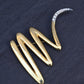 Tiffany & Co. Paloma Picasso Large Zig Zag Brooch 18K Gold Platinum Diamonds