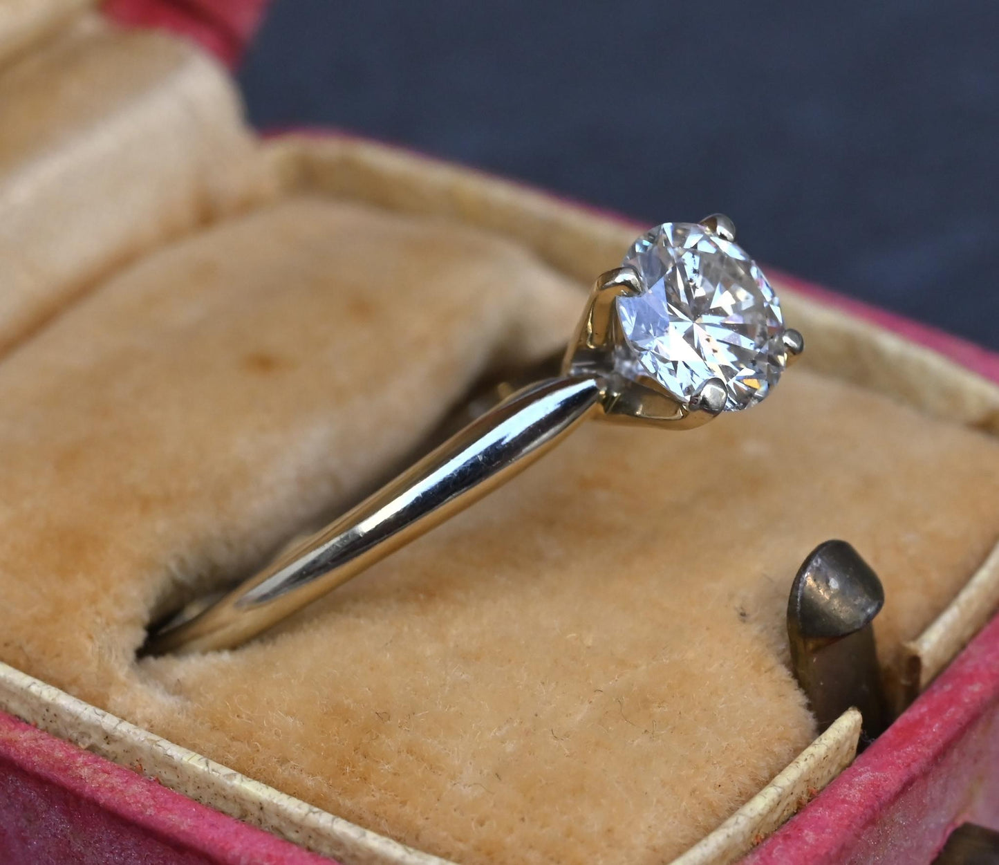 IGI Certified 0.90 CT Natural Diamond Solitaire Engagement Ring 14K Gold Size 9