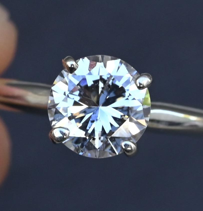 IGI Certified 0.90 CT Natural Diamond Solitaire Engagement Ring 14K Gold Size 9