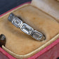 IGI Certified 1.35 CTW Emerald Cut Diamond 5-Stone Band Platinum Ring Size 9