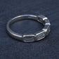 IGI Certified 1.35 CTW Emerald Cut Diamond 5-Stone Band Platinum Ring Size 9