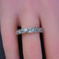IGI Certified 1.35 CTW Emerald Cut Diamond 5-Stone Band Platinum Ring Size 9