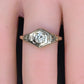 Antique Art Deco 14K White Gold 0.25 CT Round Diamond Ring Size 5.75 IGI Cert.