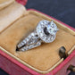 IGI Certified 1.72 CTW Diamond Halo Ring with Kite Side Diamonds Size 5