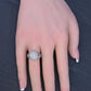 IGI Certified 1.72 CTW Diamond Halo Ring with Kite Side Diamonds Size 5