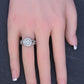 IGI Certified 1.72 CTW Diamond Halo Ring with Kite Side Diamonds Size 5