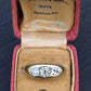 Art Deco 14K Yellow Gold Gypsy 3-Stone Old European Cut Diamond Ring Size 9.5